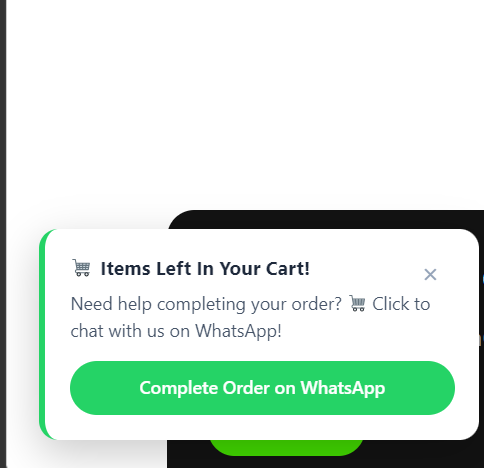 Product inquiry or cart recovery message with product information