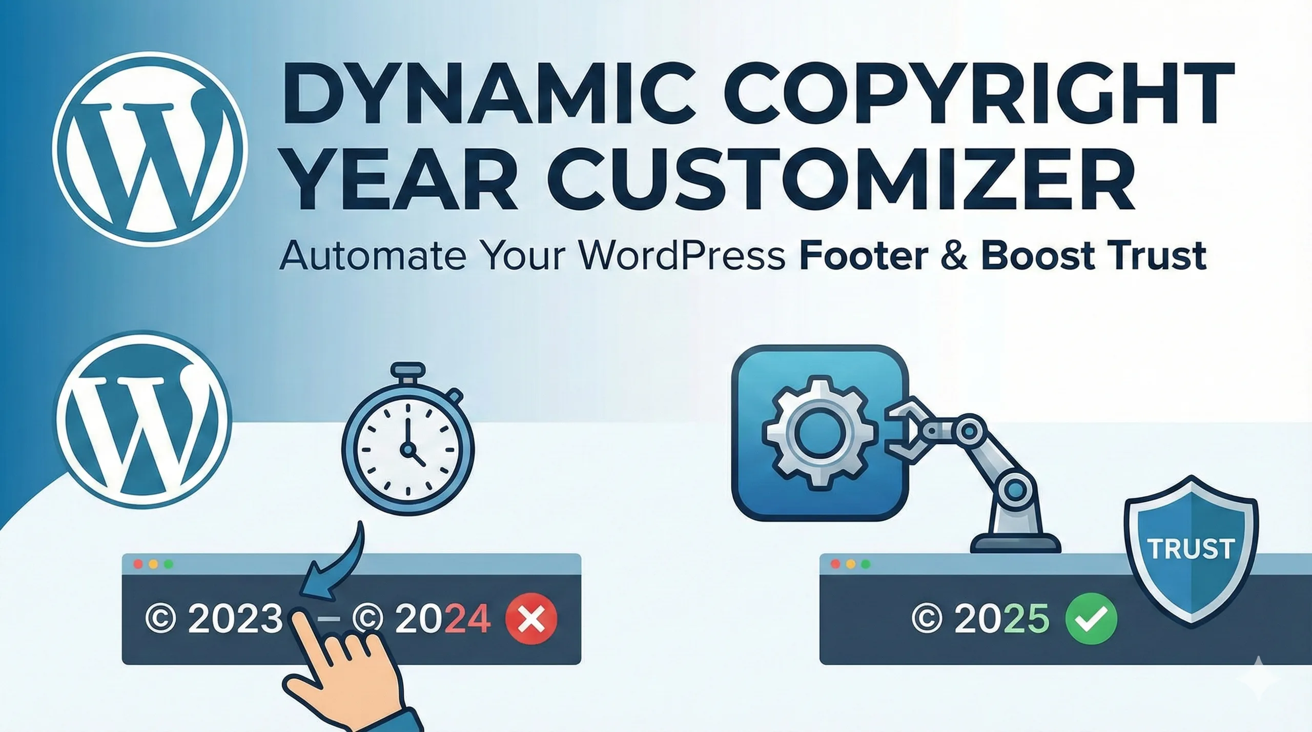 Dynamic Copyright Year Customizer: Automate Your WordPress Footer & Boost Trust