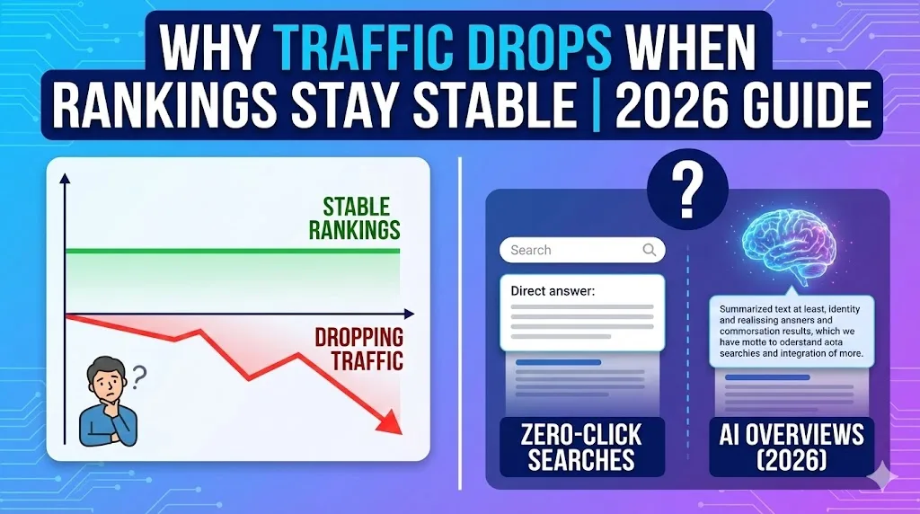 Why Traffic Drops When Rankings Stay Stable | 2026 Guide