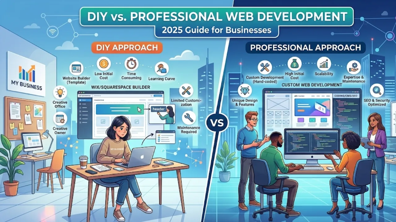 DIY vs. Professional Web Development: A 2025 Guide for Businesses