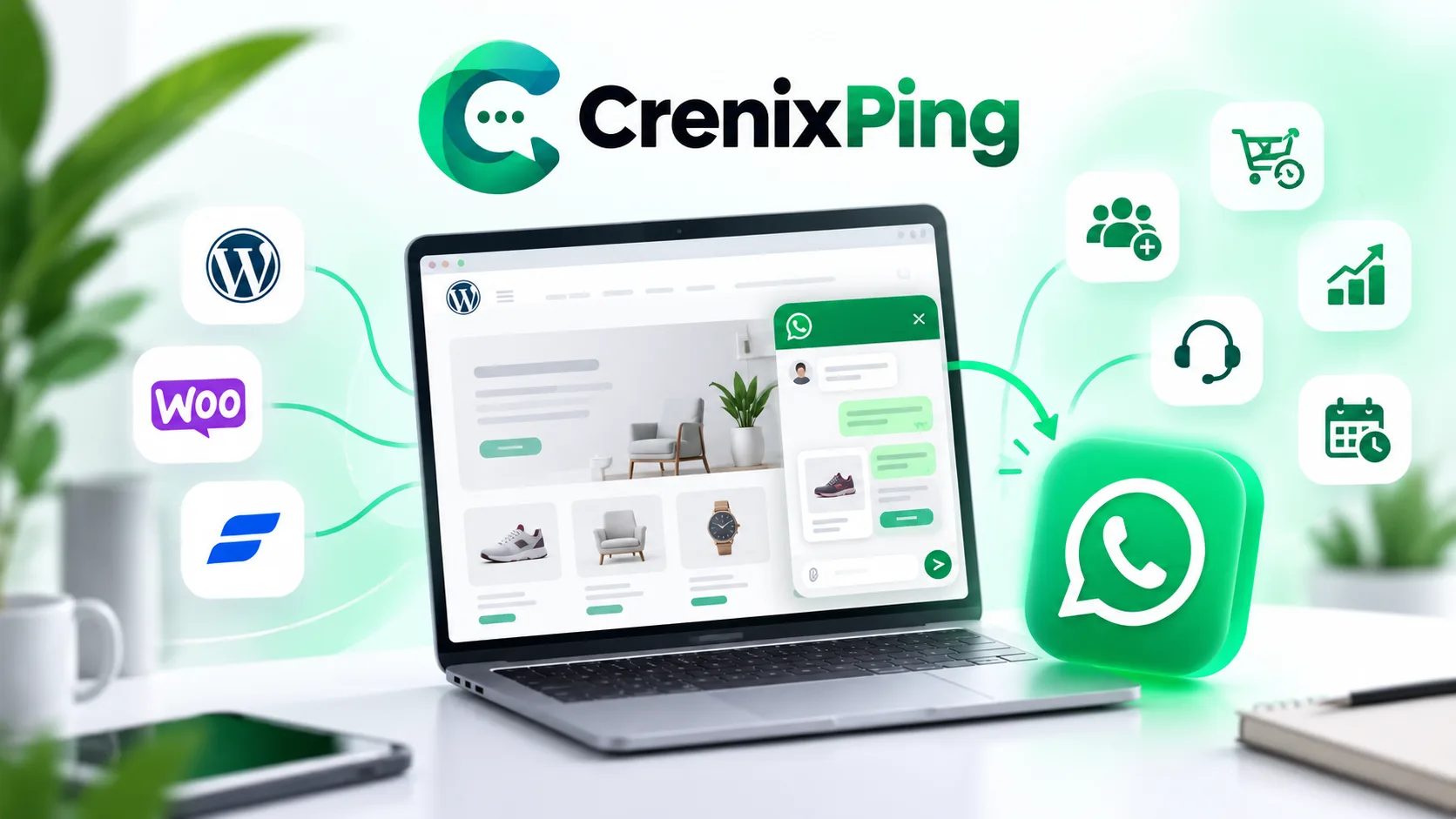 Introducing CrenixPing: Turn Website Visitors Into Direct WhatsApp Customers