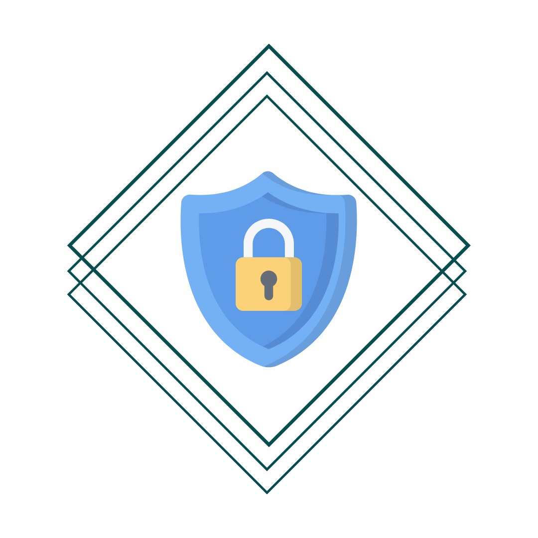 Privacy Protection illustration with shield and lock